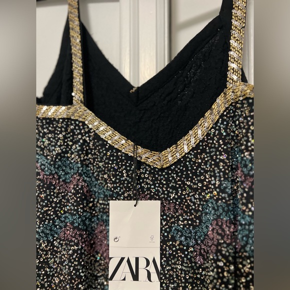 Limited edition hand beaded dress from Zara never been worn tags are attached - Picture 6 of 6